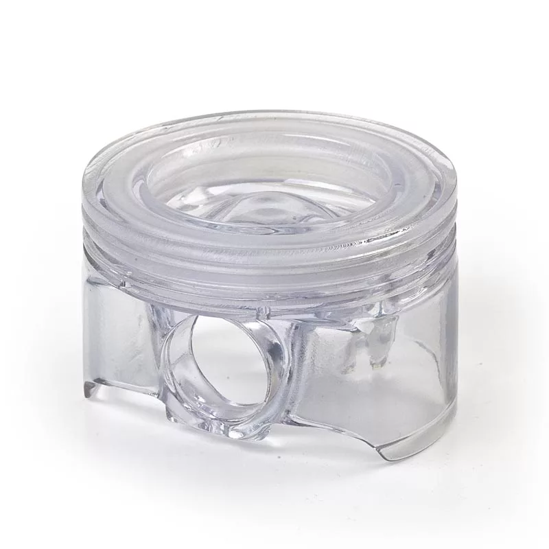 Transparenter Kolben